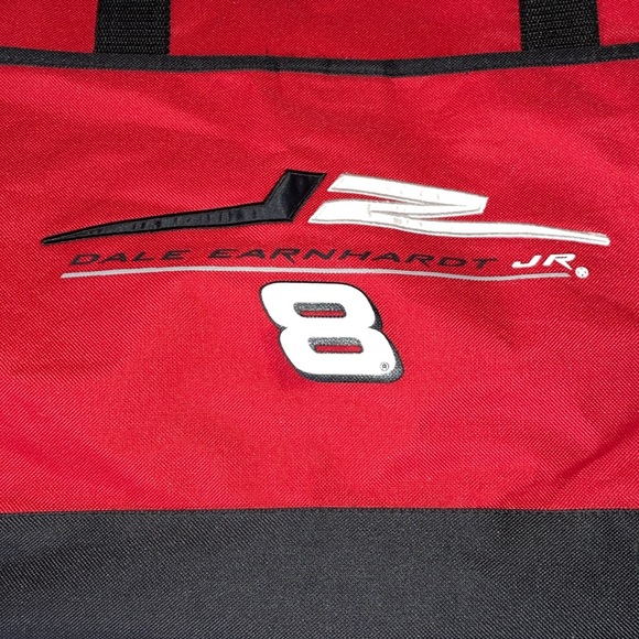 Dale Earnhardt Junior #8 Red & Black Tote Bag. - Picture 2 of 6